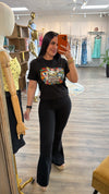 Women's High-Waist Bell Bottom Trousers