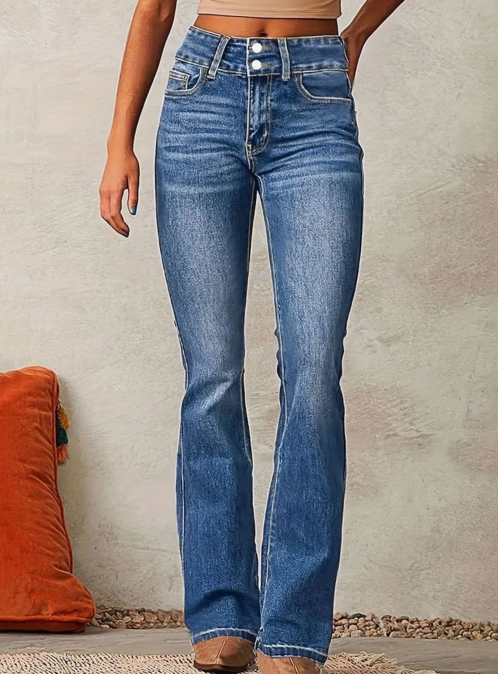 Women's High-Waist Flare Bootcut Jeans