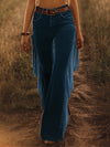 Women's High-Waist Fringe Flare Jeans