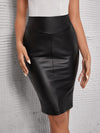 Women's High-Waist Knee-Length Pencil Skirt