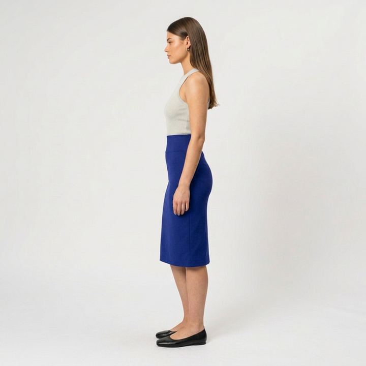 Women's High-Waist Pencil Midi Skirt