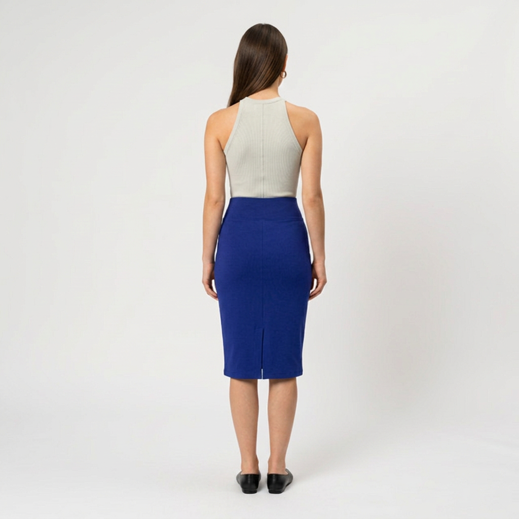 Women's High-Waist Pencil Midi Skirt