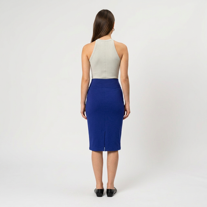 Women's High-Waist Pencil Midi Skirt