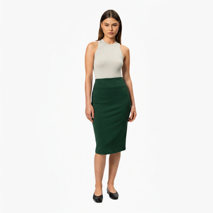 Women's High-Waist Pencil Midi Skirt
