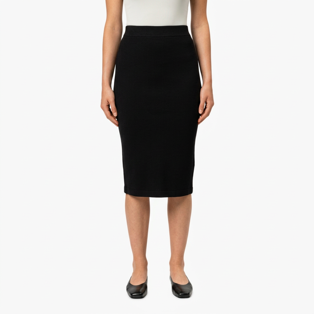 Women's High-Waist Pencil Midi Skirt