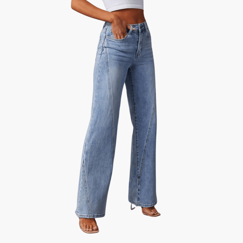 Women's High-Waist Wide-Leg Flare Jeans