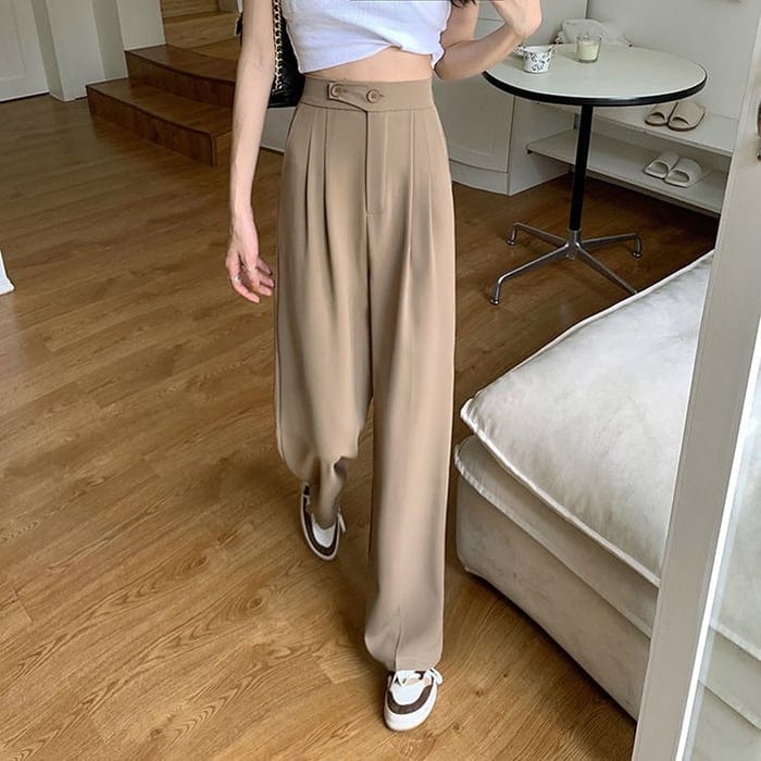 Women's High-Waist Wide-Leg Trousers