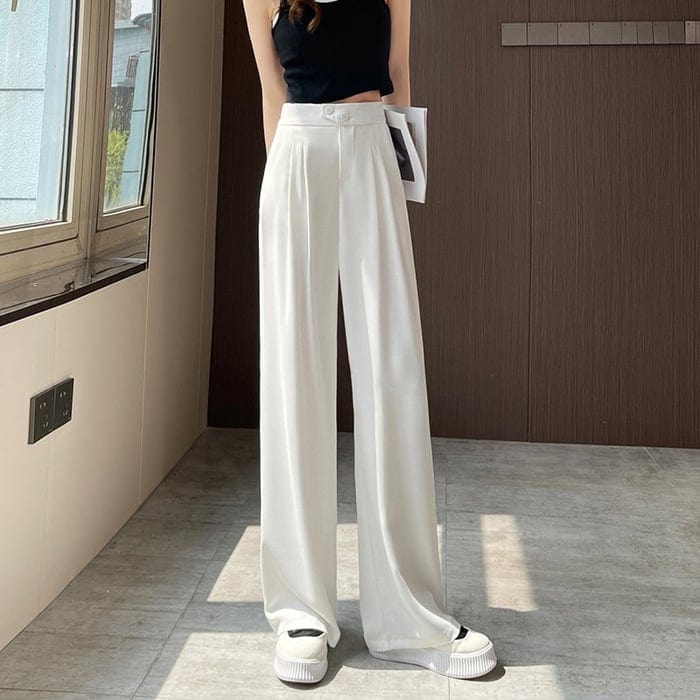 Women's High-Waist Wide-Leg Trousers
