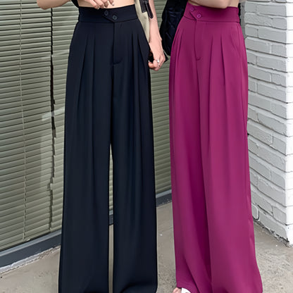 Women's High-Waist Wide-Leg Trousers