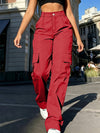 Women's High-Waisted Wide-Leg Cargo Trousers
