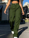 Women's High-Waisted Wide-Leg Cargo Trousers