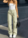 Women's High-Waisted Wide-Leg Cargo Trousers