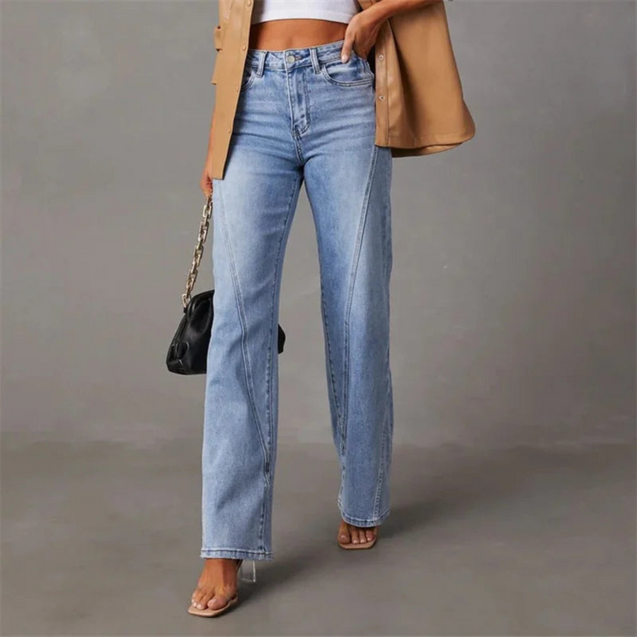 Women's High-Waisted Wide-Leg Jeans