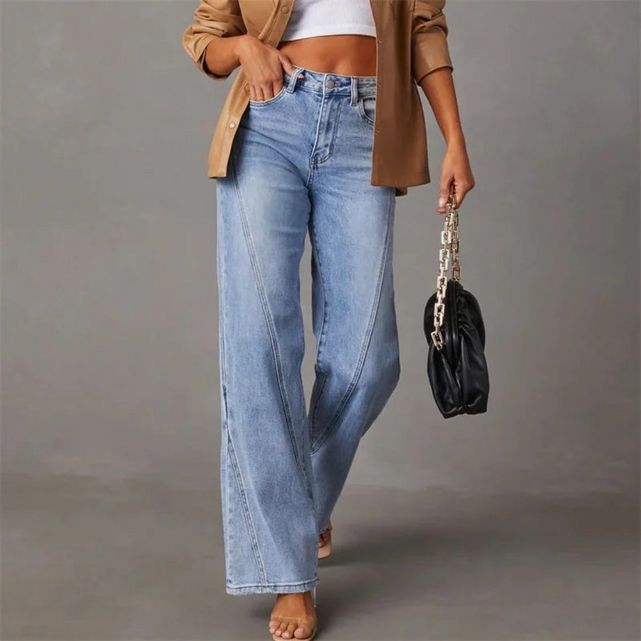Women's High-Waisted Wide-Leg Jeans