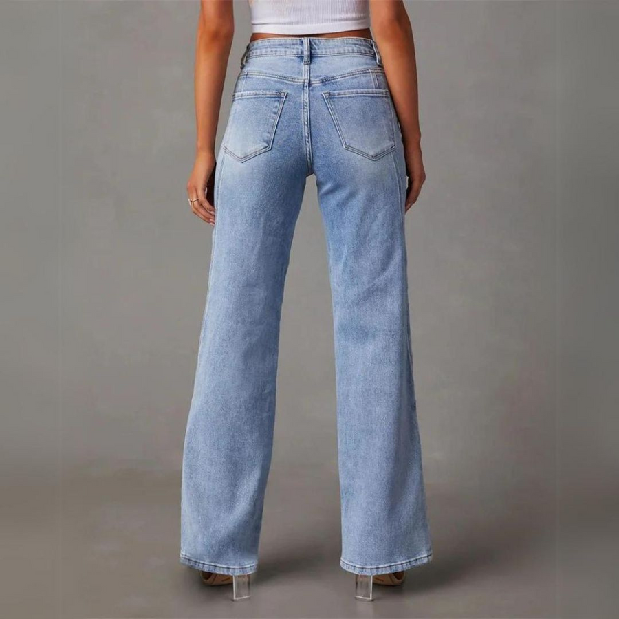 Women's High-Waisted Wide-Leg Jeans