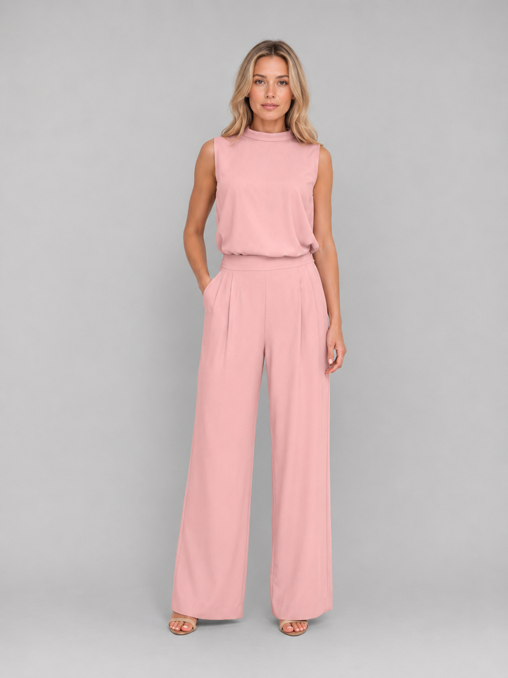 Women's High-Waisted Wide Leg Trousers Set