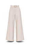 Women's High-Waisted Wide-Leg Trousers with Belt