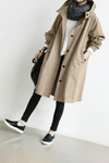 Women's Hooded Oversized Trench Coat