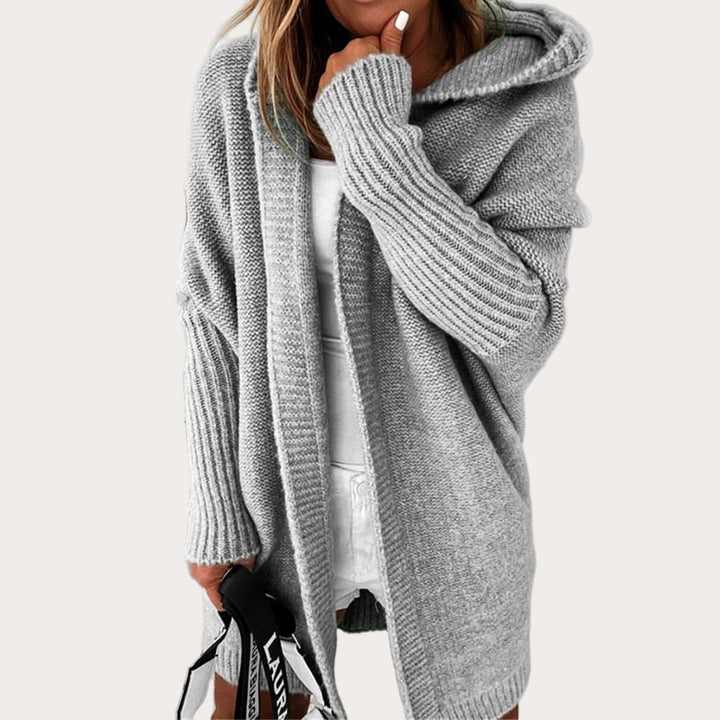 Women's Hooded Open-Front Cardigan