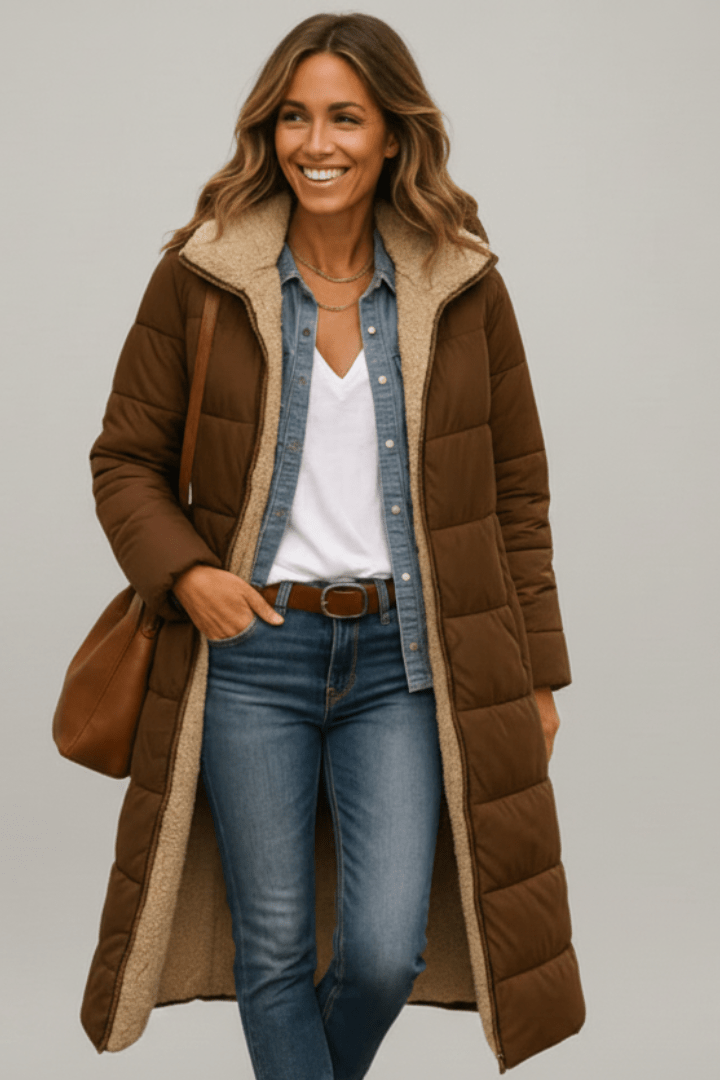 Women's Hooded Quilted Puffer Coat