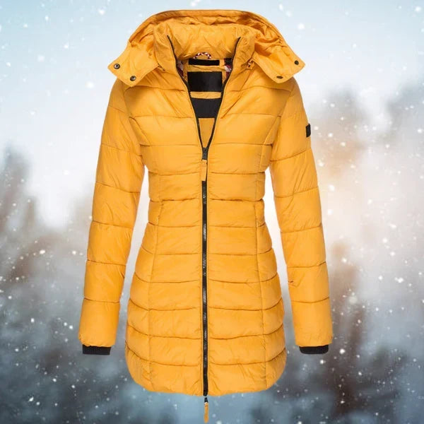 Women's Hooded Quilted Zip-Front Puffer Jacket