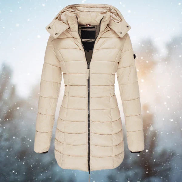 Women's Hooded Quilted Zip-Front Puffer Jacket
