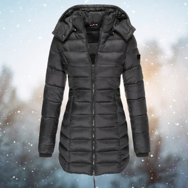 Women's Hooded Quilted Zip-Front Puffer Jacket