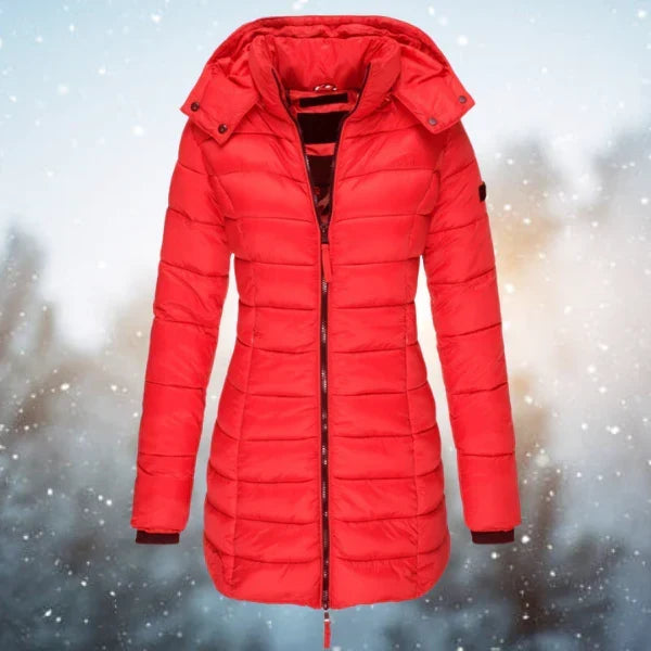 Women's Hooded Quilted Zip-Front Puffer Jacket