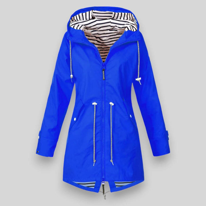 Women's Hooded Windbreaker Jacket with Zip Pockets