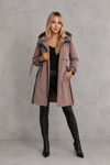 Women's Hooded Zip-Front Jacket with Checked Trim