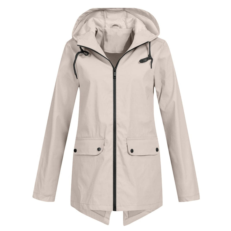 Women's Hooded Zip-Up Windbreaker Jacket