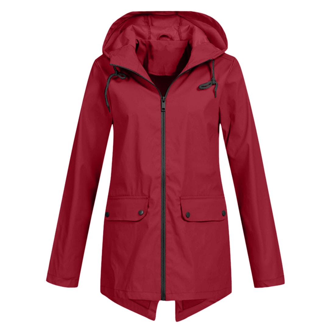 Women's Hooded Zip-Up Windbreaker Jacket
