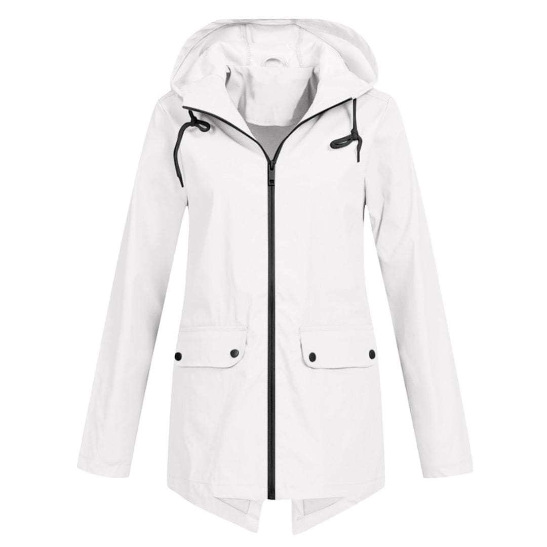 Women's Hooded Zip-Up Windbreaker Jacket