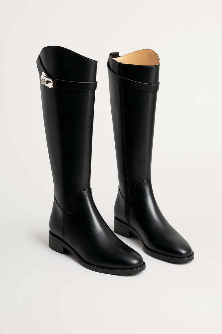 Women's Knee-High Buckle Boots