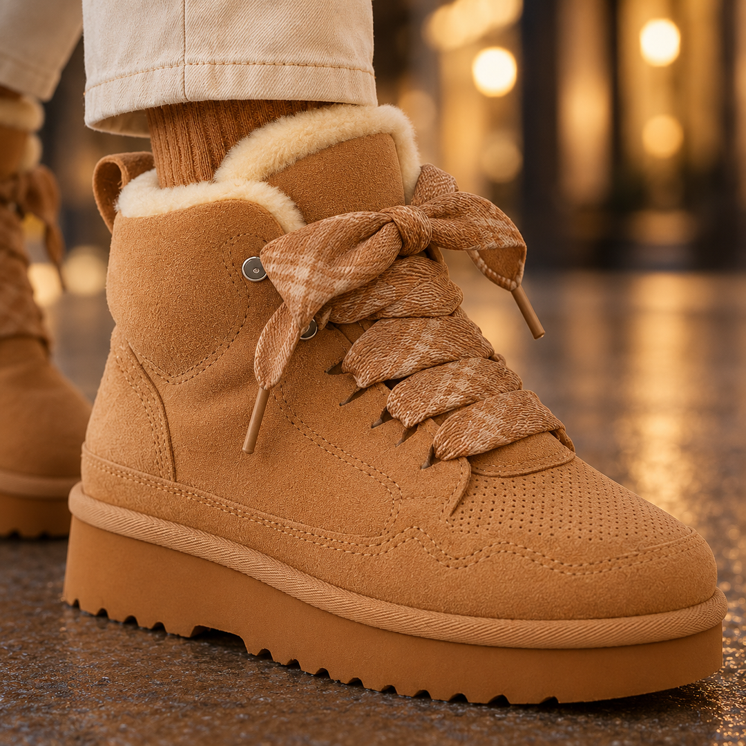 Women's Lace-Up Platform Ankle Boots