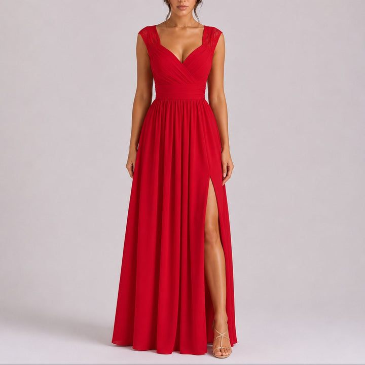 Women's Lace Wrap Maxi Dress