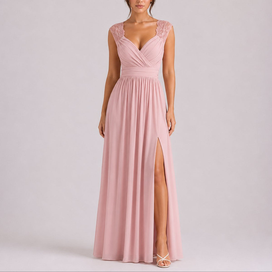Women's Lace Wrap Maxi Dress