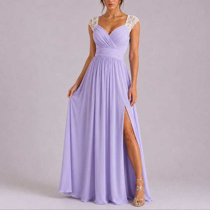 Women's Lace Wrap Maxi Dress
