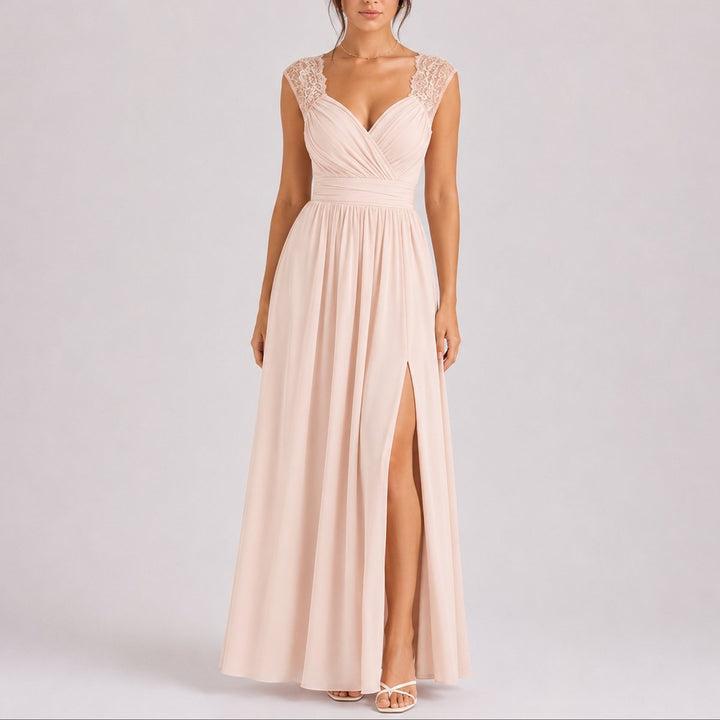 Women's Lace Wrap Maxi Dress