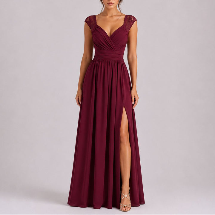 Women's Lace Wrap Maxi Dress