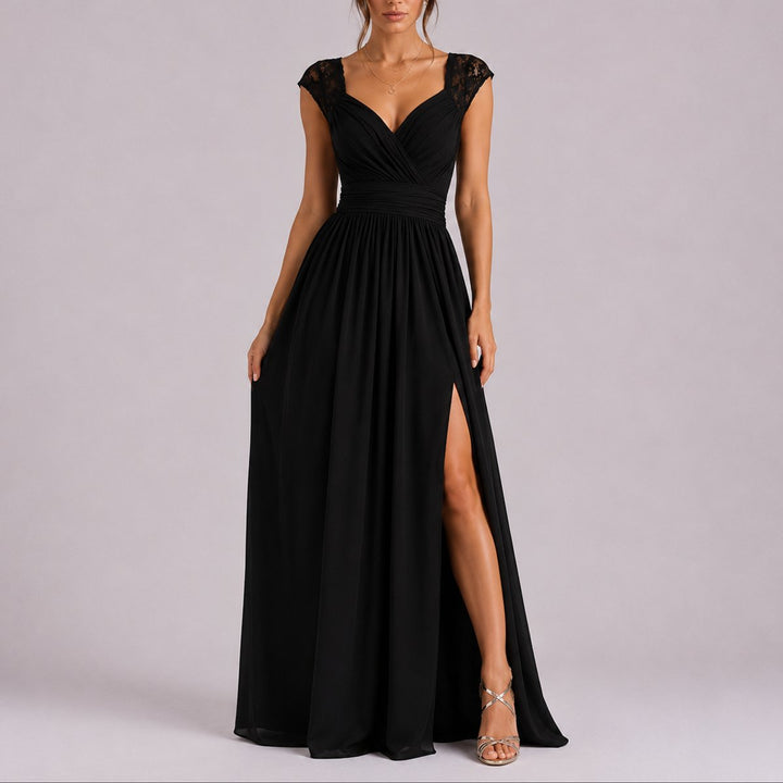 Women's Lace Wrap Maxi Dress