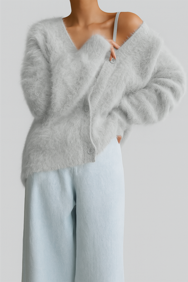 Women's Long Fluffy Cardigan