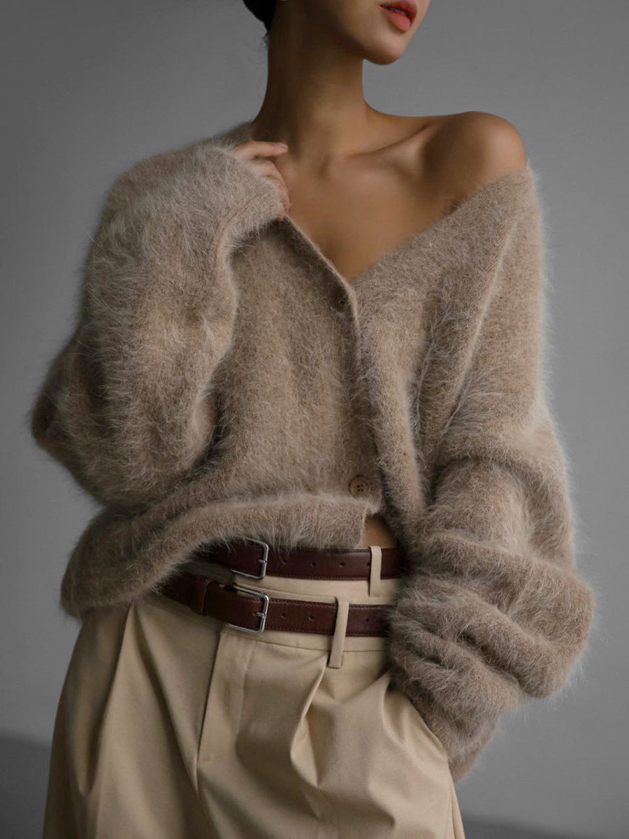 Women's Long Fluffy Cardigan