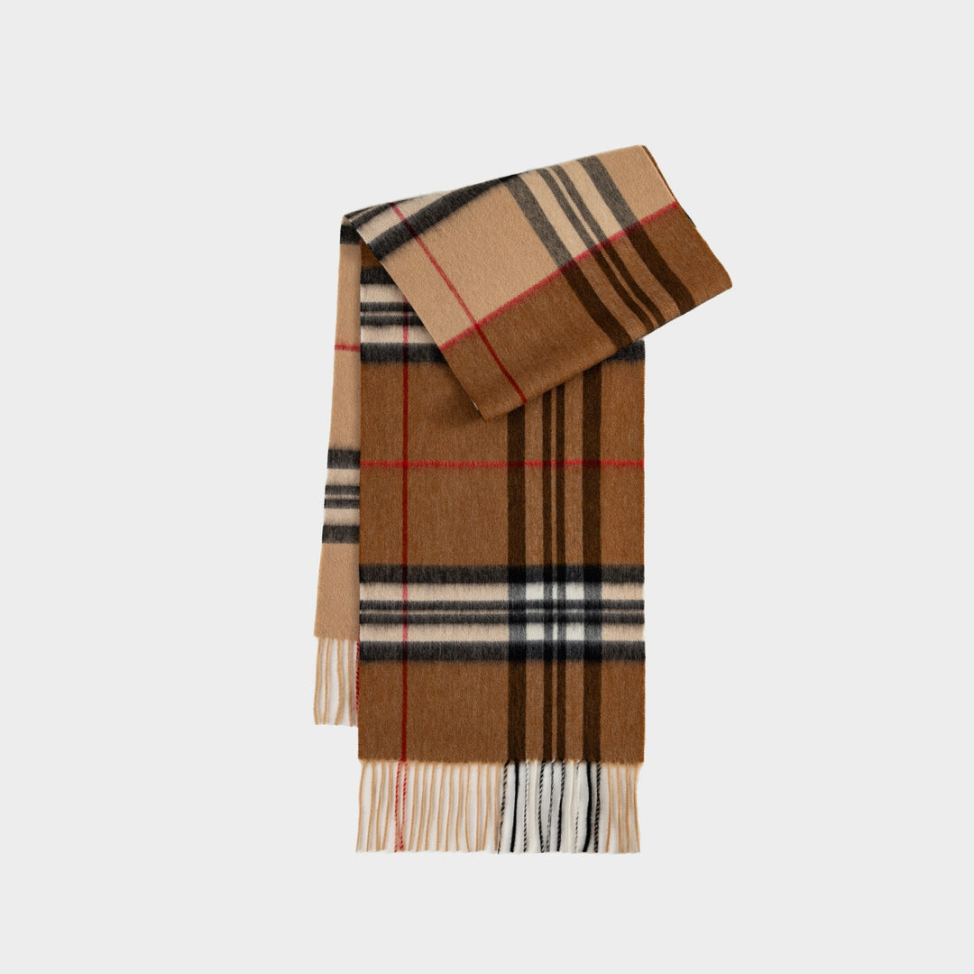 Women's Long Fringed Plaid Scarf