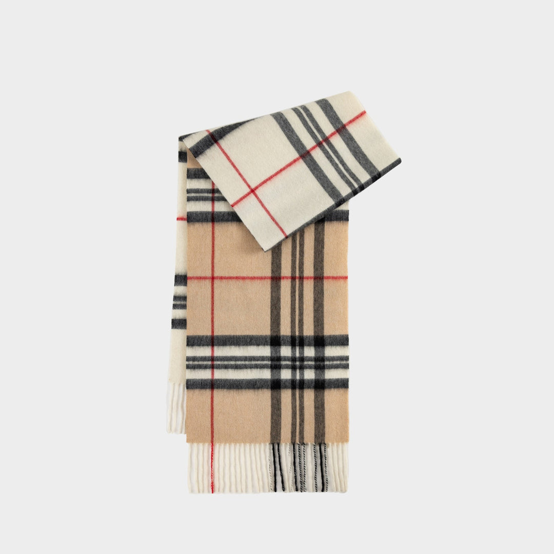 Women's Long Fringed Plaid Scarf