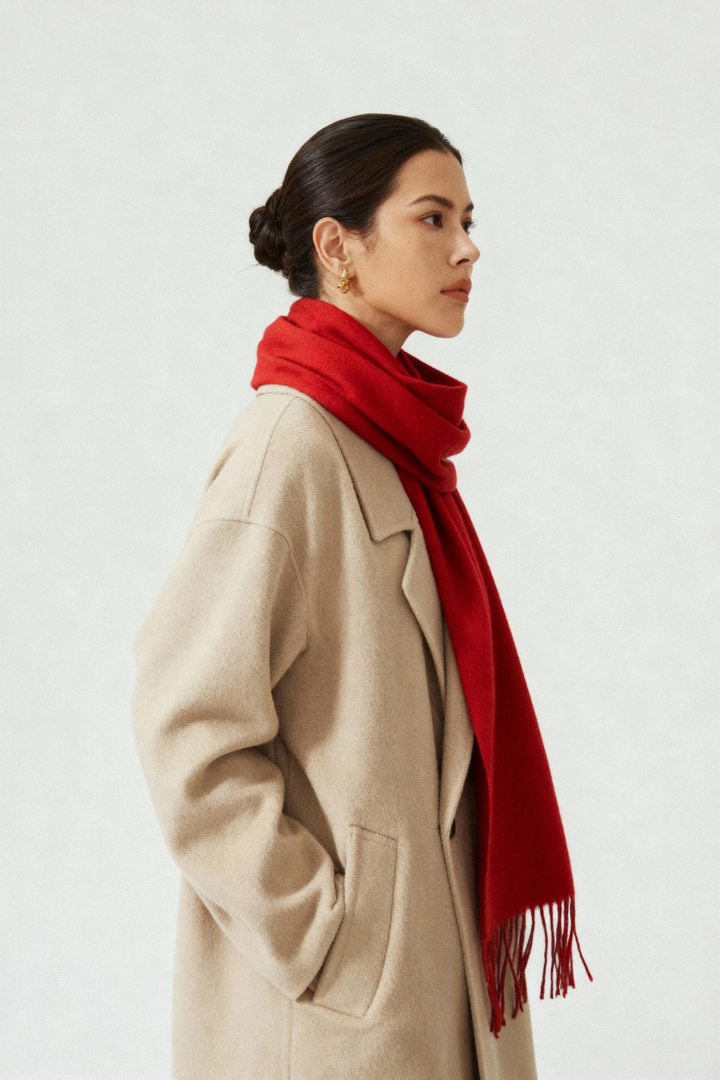 Women's Long Fringed Scarf