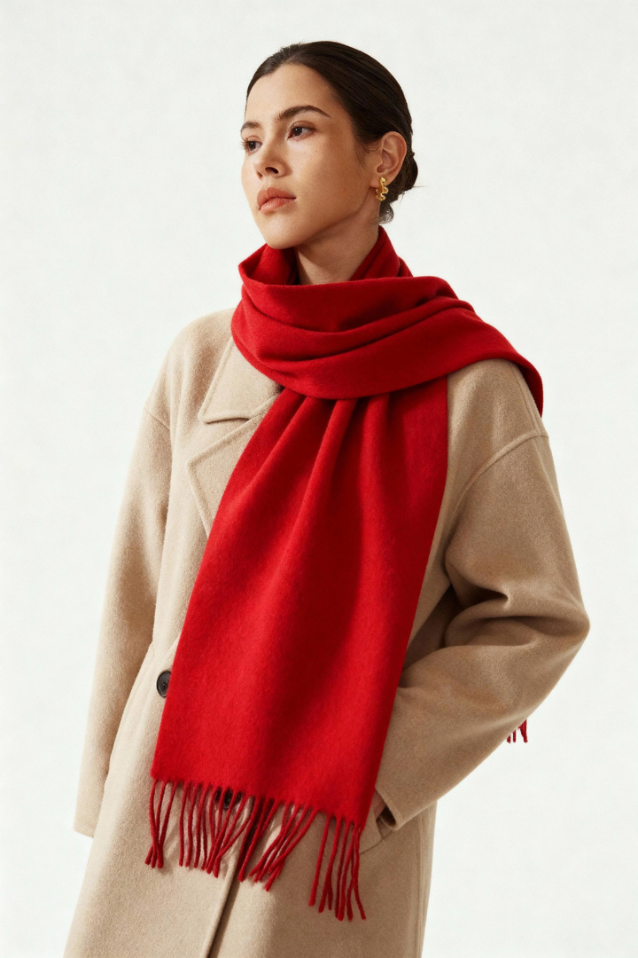 Women's Long Fringed Scarf