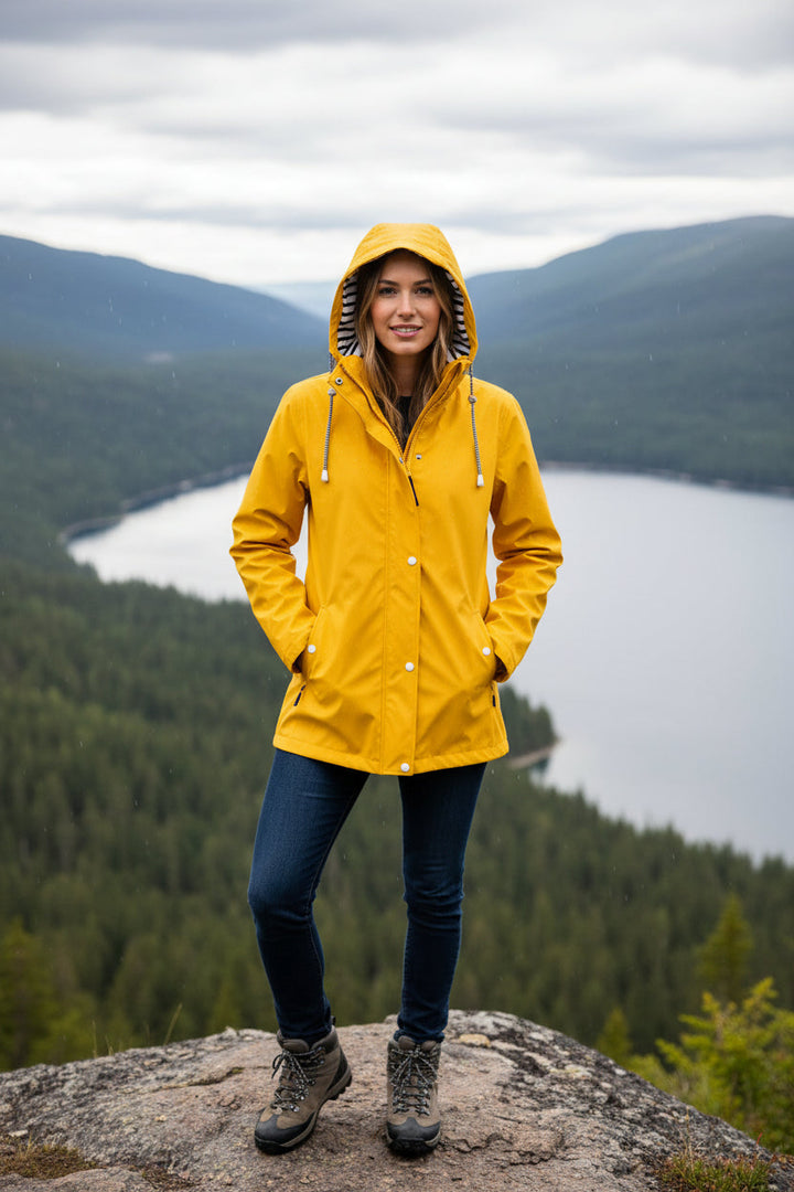 Women's Long-Sleeve Hooded Zip-Front Jacket