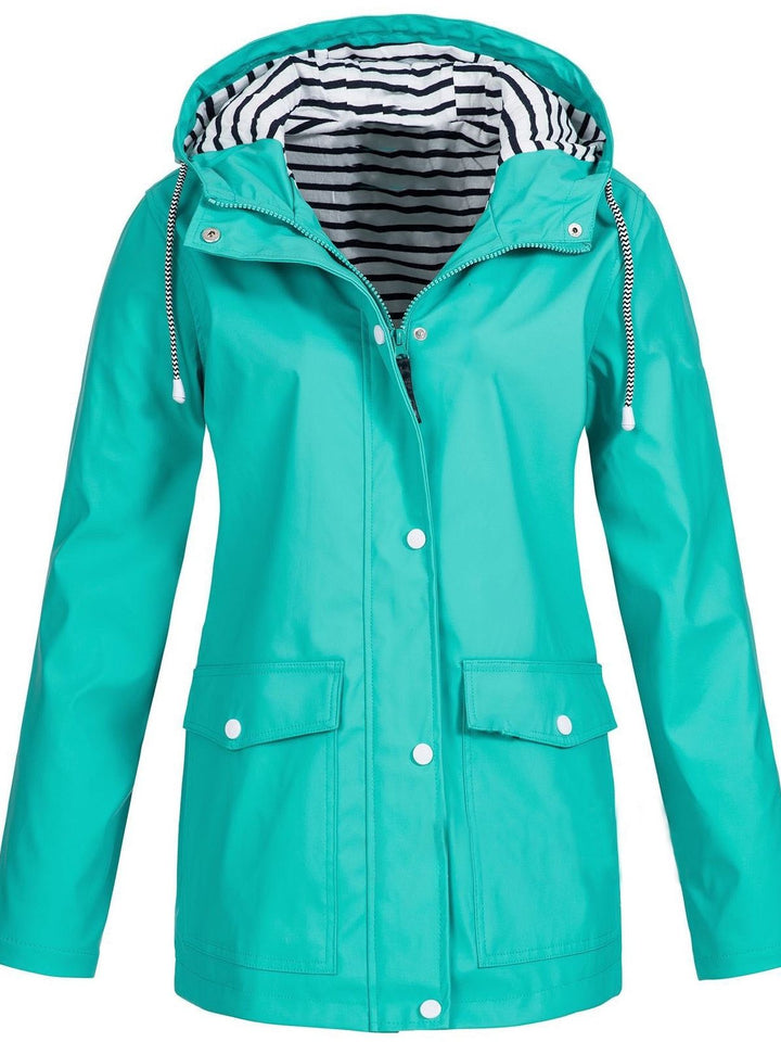 Women's Long-Sleeve Hooded Zip-Front Jacket