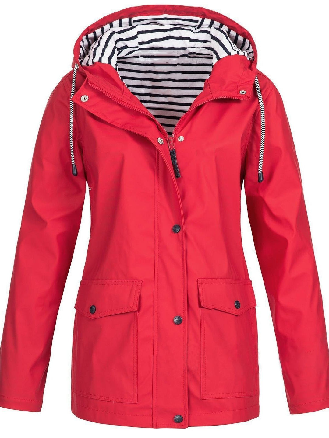 Women's Long-Sleeve Hooded Zip-Front Jacket